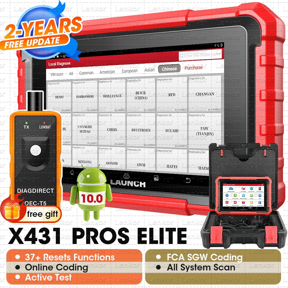 2026 LAUNCH X431 Pro Elite V+ PRO5 PAD V Bidirectional Diagnostic Scanner Coding