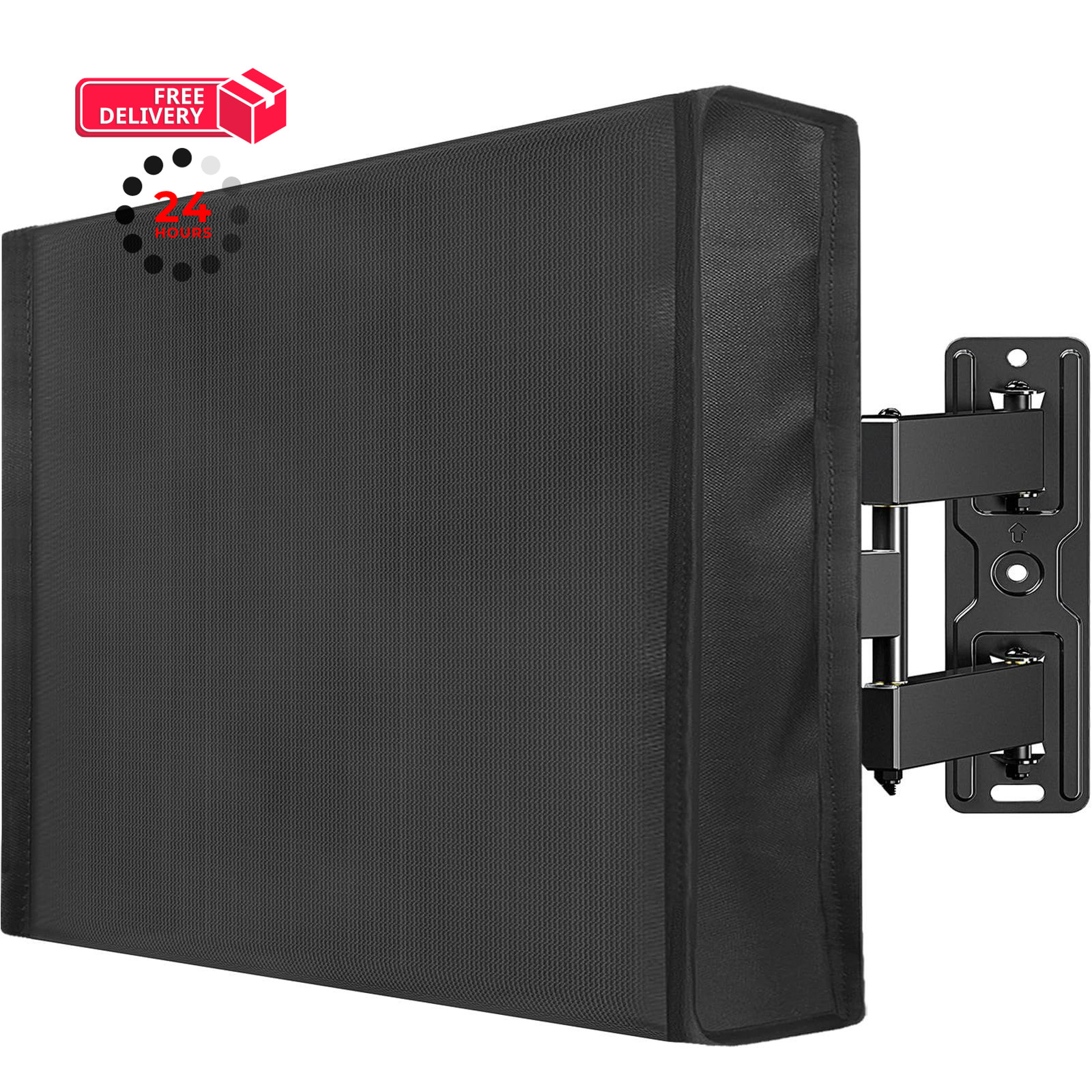 Mounting Dream Outdoor TV Cover Weatherproof with Bottom 60"-65", Black