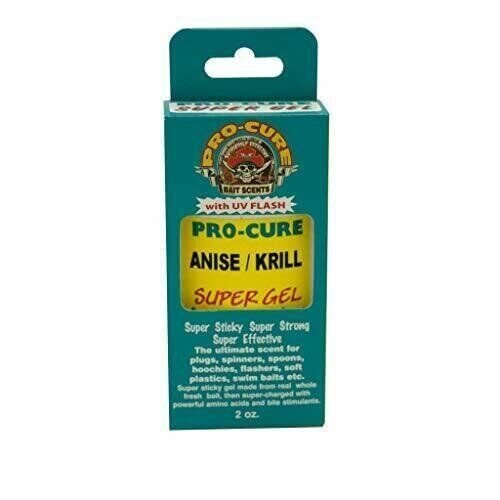Pro-Cure Anise Krill Super Gel Scent 2 Oz Salmon Steelhead UV Enhanced