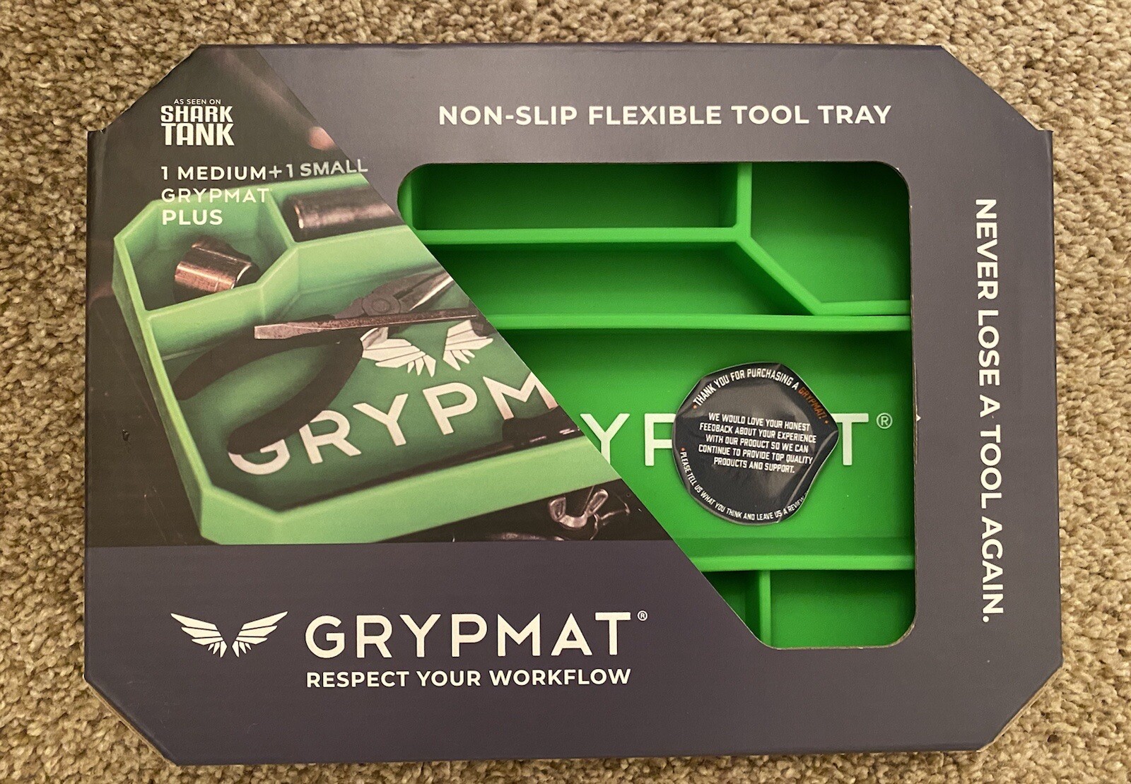 GRYPMAT GMP2P Grypmat Plus Duo Pack Small & Medium (1) Each, Free Shipping!