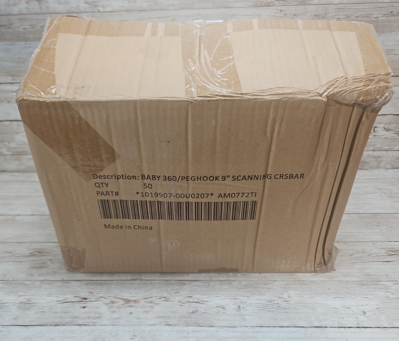 9" Retail Saddle Mount Scanning Crossbar Hook, Peghook *Case of 50* Silver NEW