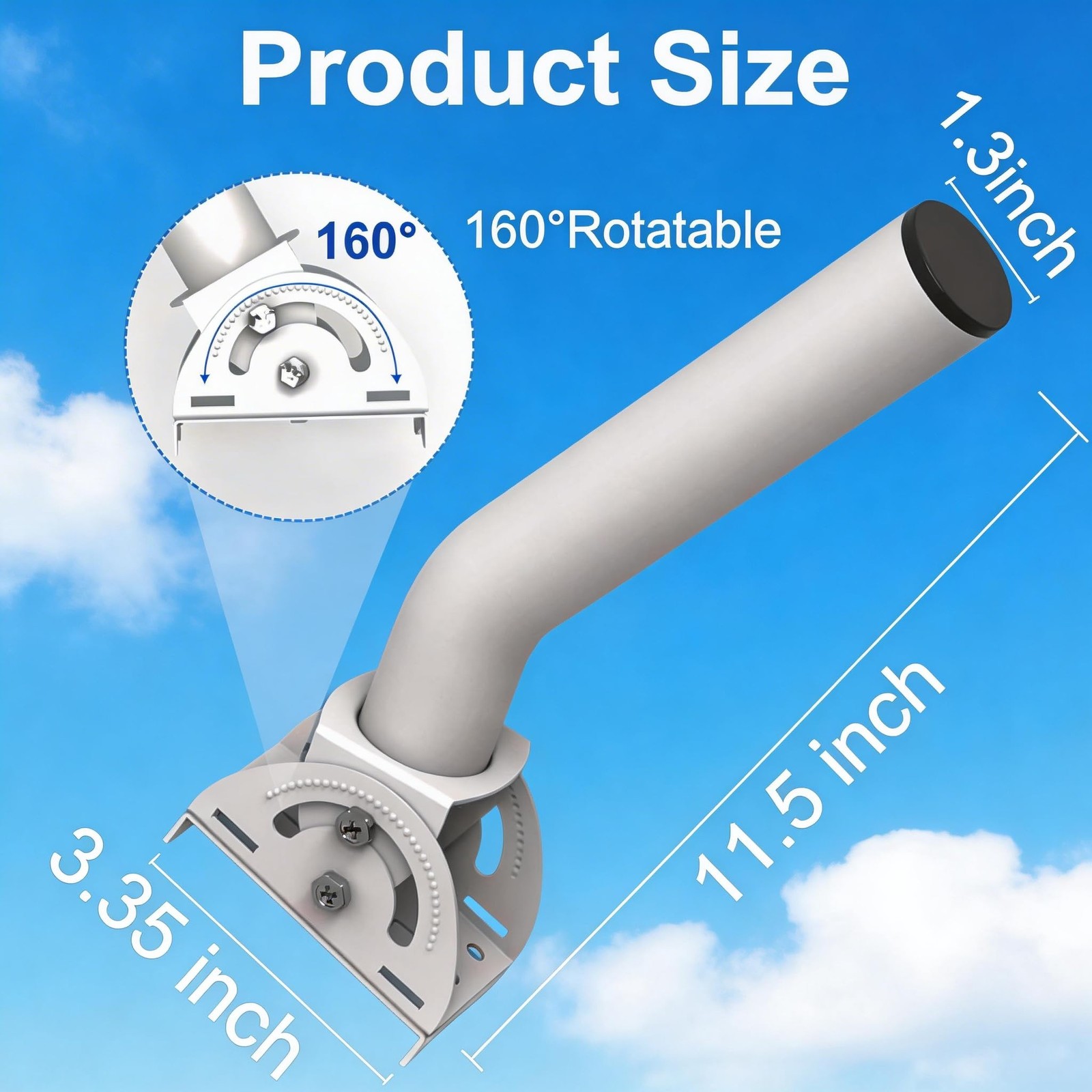 Wireless Bridge Mount 2-Pack,14 Inch Adjustable J Pole Antenna Mount,Wall or ...