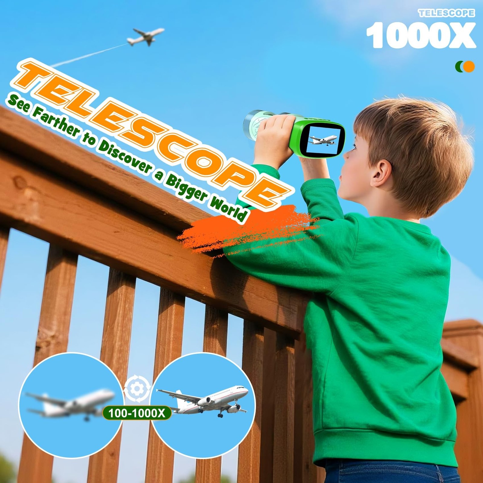 1000X Handheld Microscope for Kids : 4K 2.0" Screen Rechargeable Telescope an...