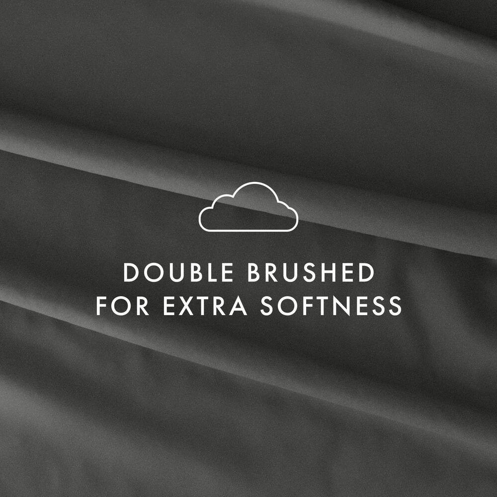 6-Piece Gray Solid Microfiber Full Sheet Set