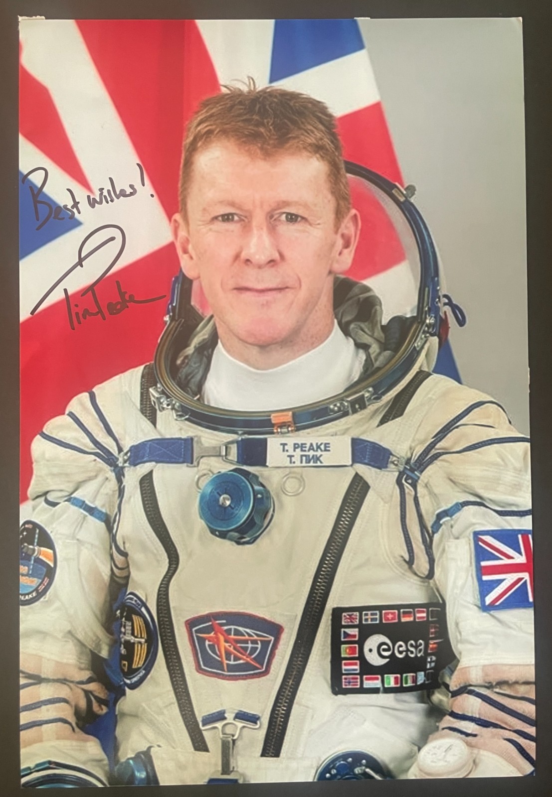 Tim Peake Signed Autograph 12x8 Photo Astronaut Space Station NEW LOW PRICE