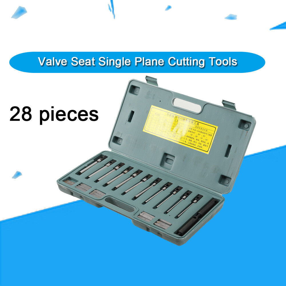 28pcs Valve Seat Kit 22-63mm Single Plane Cutting Tools Universal Boring Cutter