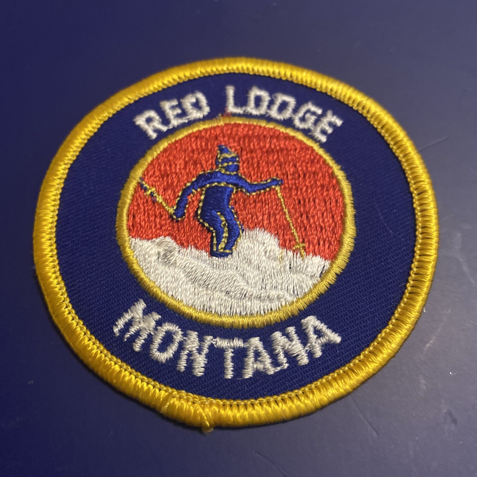 VTG RED LODGE Ski Resort Montana Sew On Patch