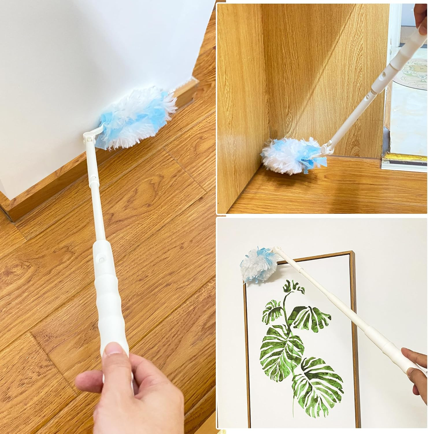 Replacement Handles Compatible with Swiffer Duster Refill, Extended Handle, Adju