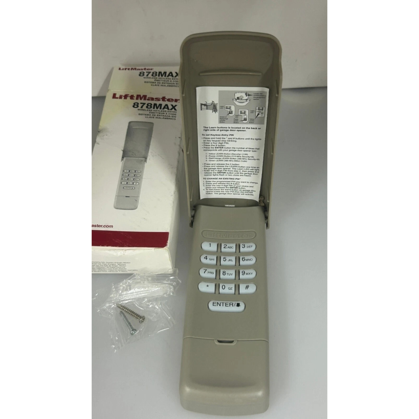LiftMaster 878MAX 13 Button Remotes 3 Pack | Universal Garage Opener Security+ 2