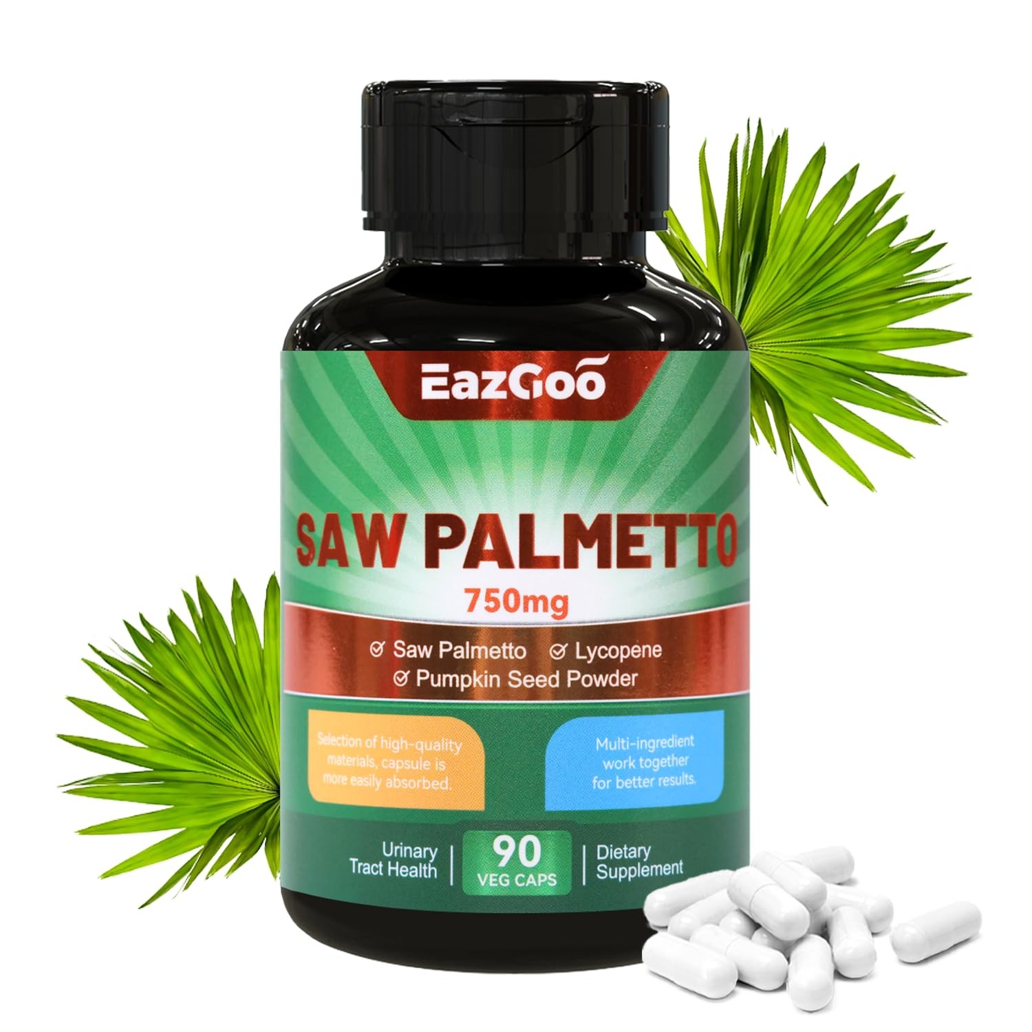 Saw Palmetto Supplement, Extract 90 Count (Pack of 1)