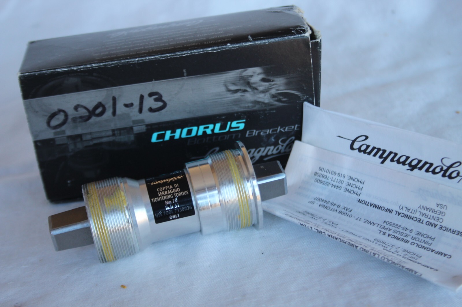 NOS Campagnolo Chorus Double Square Taper Bottom Bracket 102 MM BC Thread