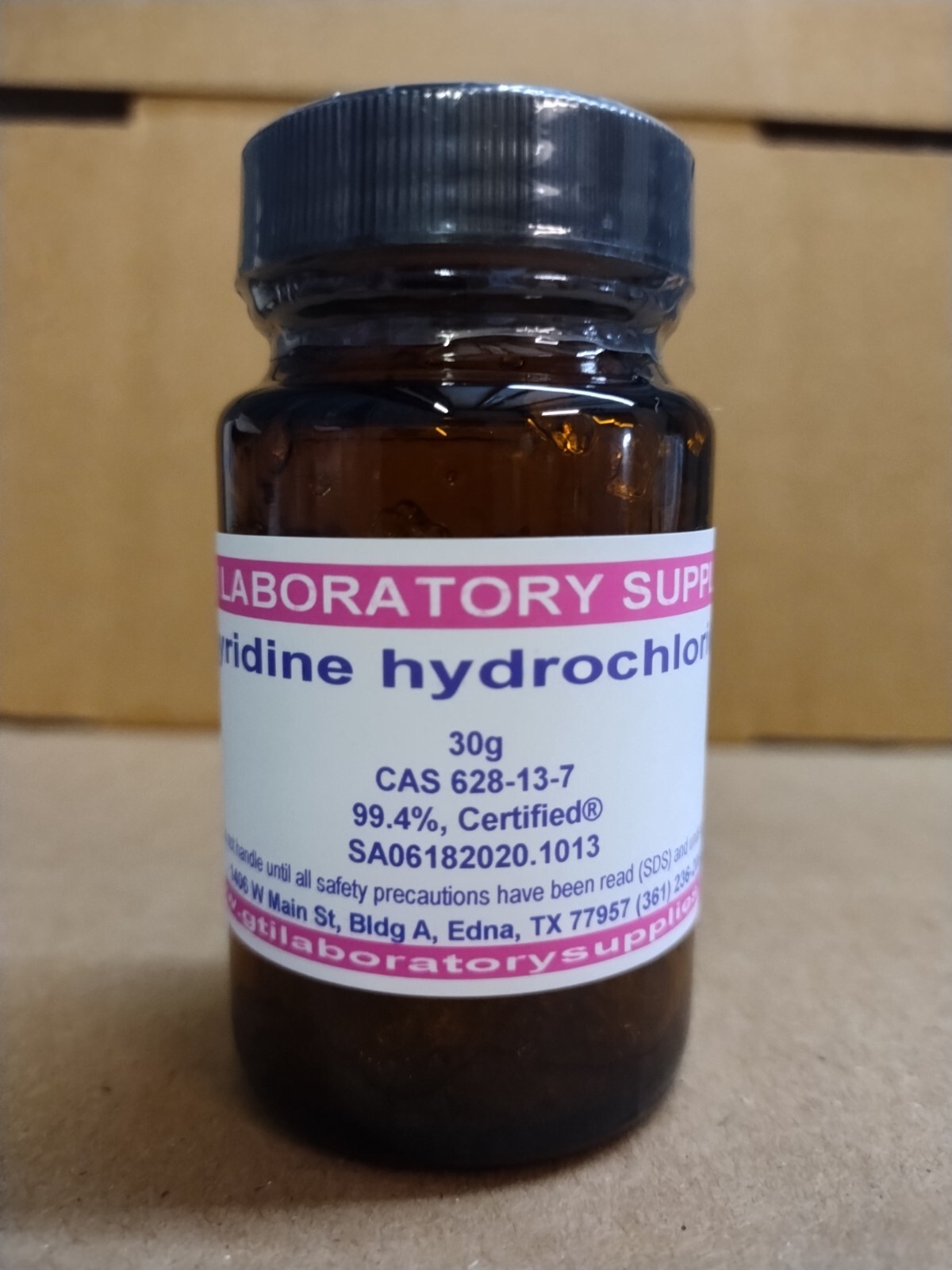 Pyridine hydrochloride, 99.4%, Certified® 30g