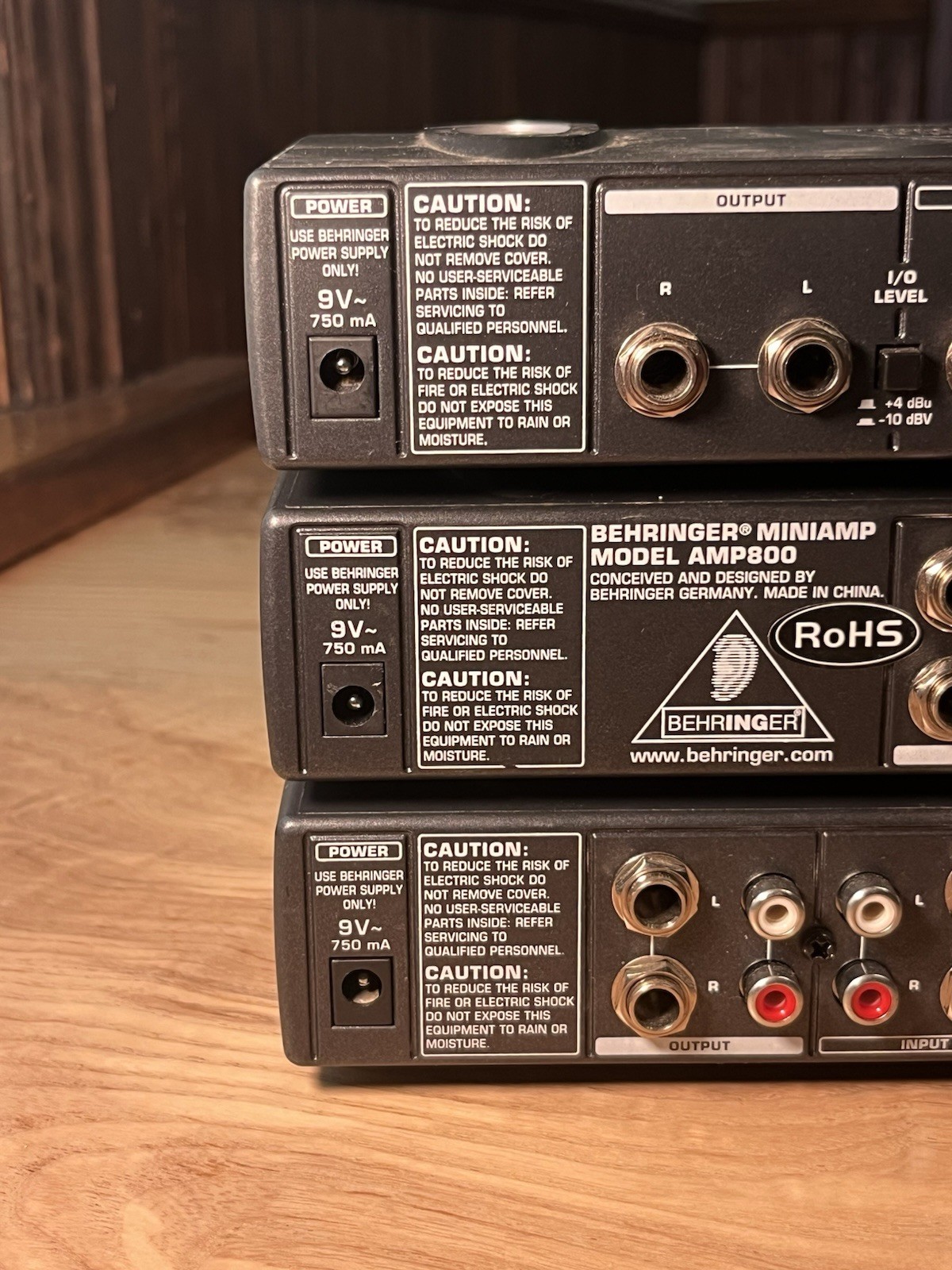 Behringer Mini FBQ800 / Mini AMP800 / Mini COM800 Lot Of 3
