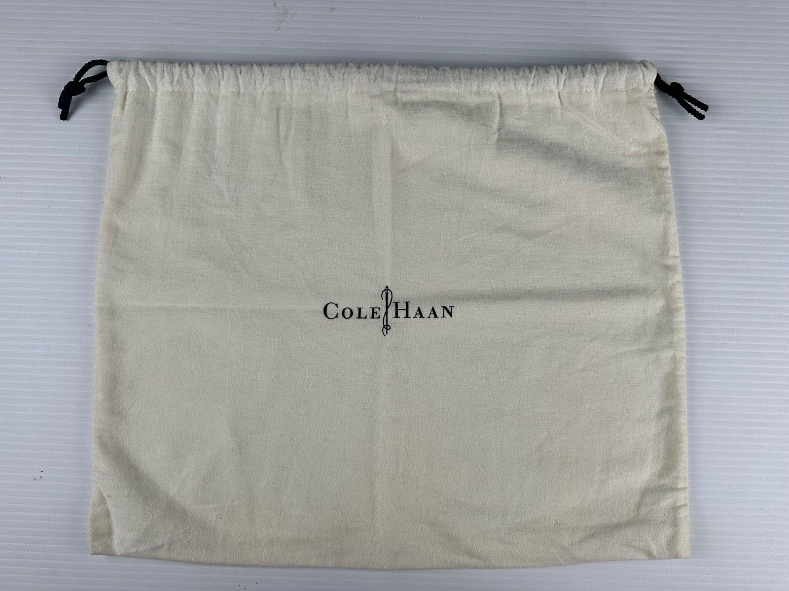Cole Haan Sz Medium Cream Dust Drawstring Bag 15" x 17"