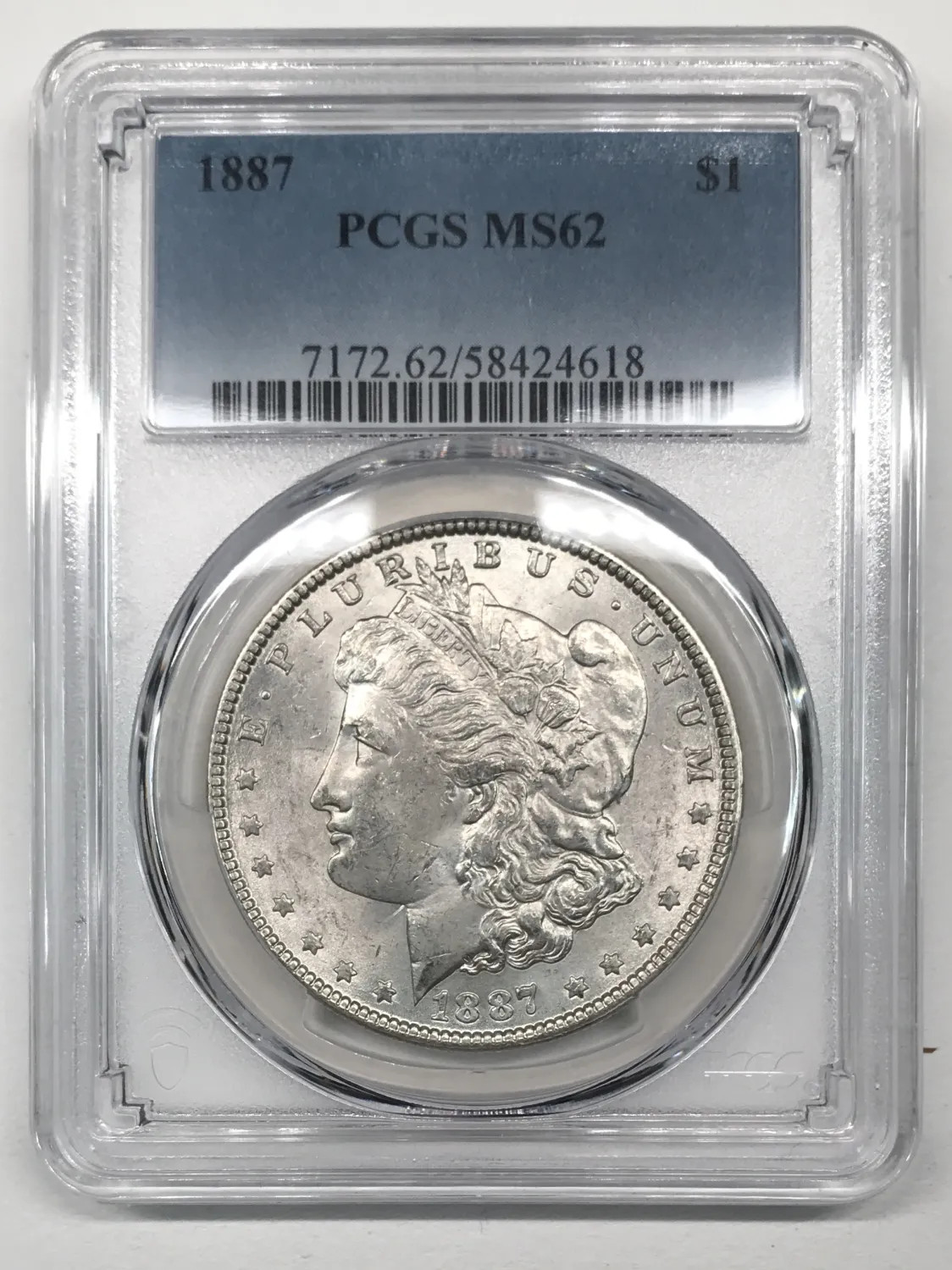 1887 P Morgan Silver Dollar PCGS MS-62