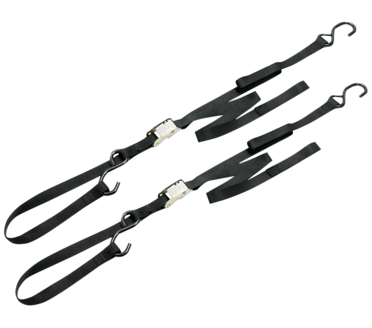 Ancra 49380-11 1" x 69" Integra Black Tie Downs w/Soft Hooks 2pk