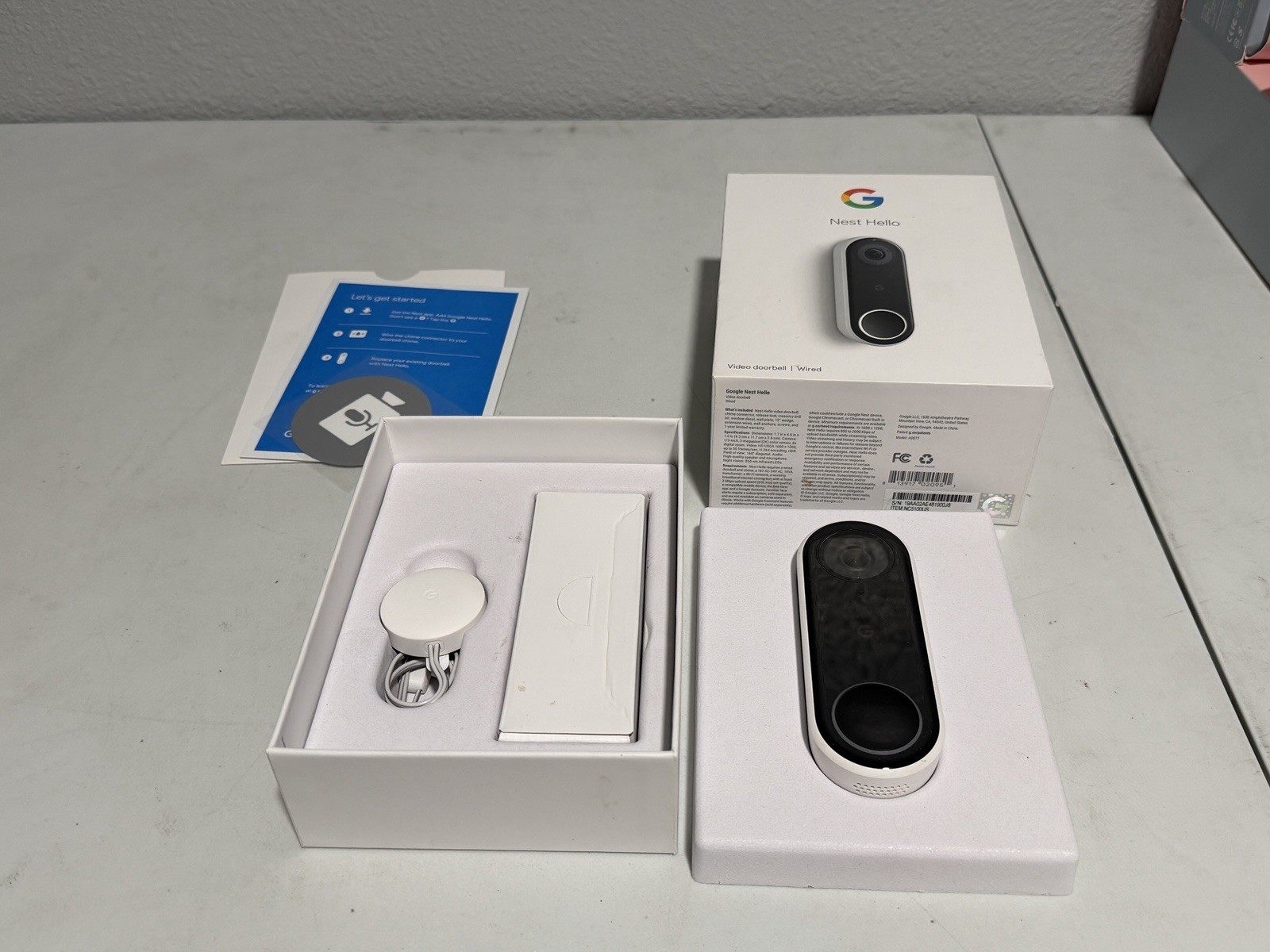 Google Nest Hello Smart Wi-Fi Video Doorbell (NC5100US) - OBN - F1