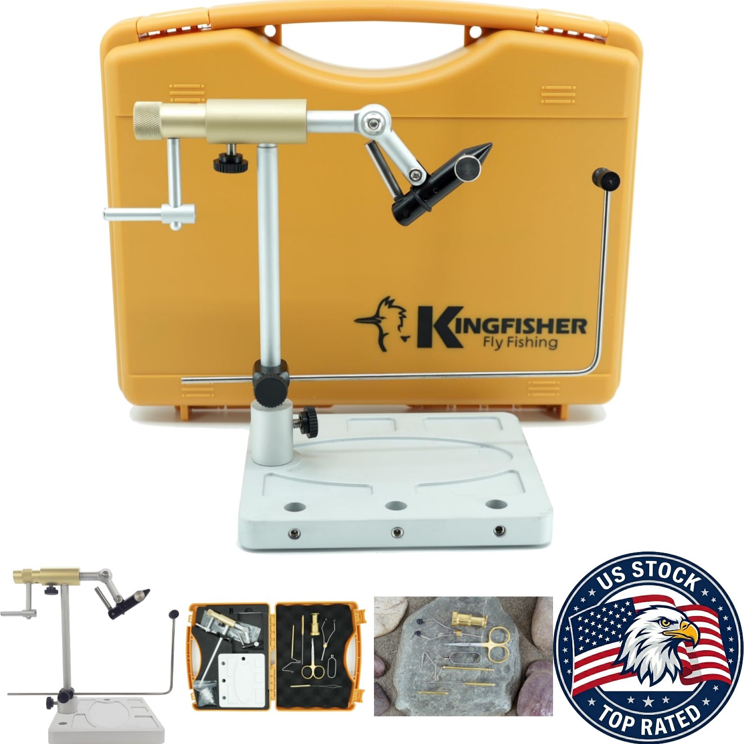 Clarkfork True Rotary Fly Tying Vise Kit with Tools - Precision & Durability