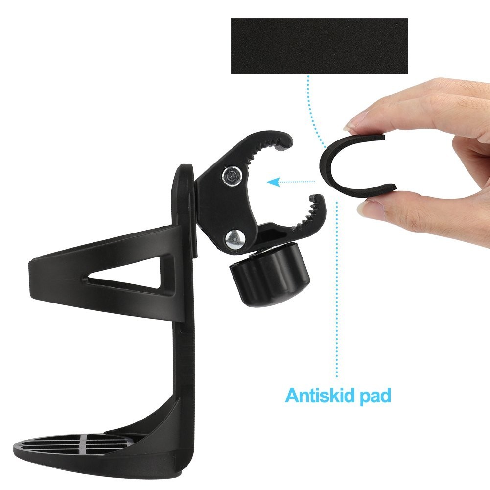Lightweight ABS Universal Cup Holder for Strollers, Bikes, & Wheelchairs