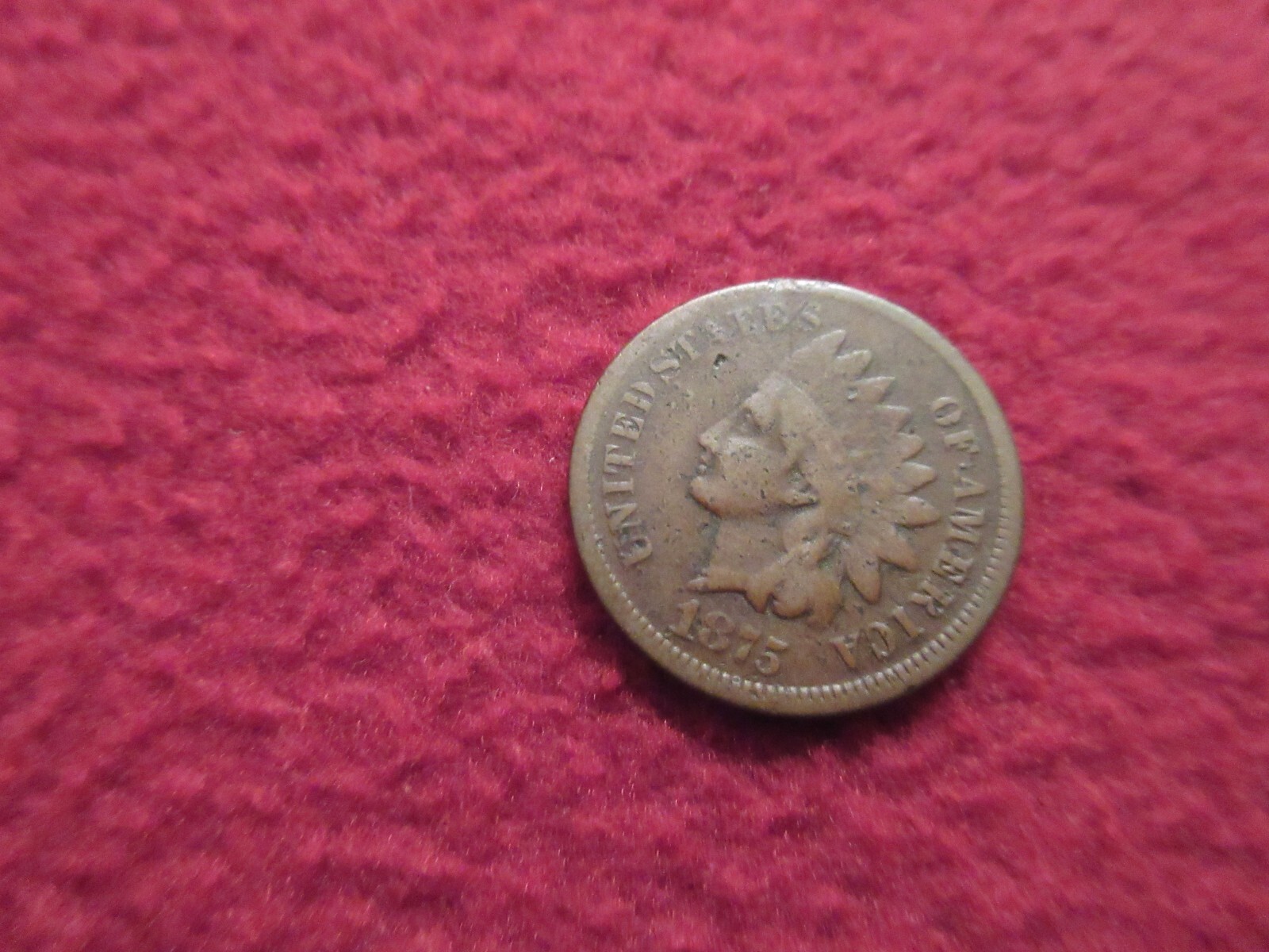 1875 DATED INDIAN CENT ORIGINAL