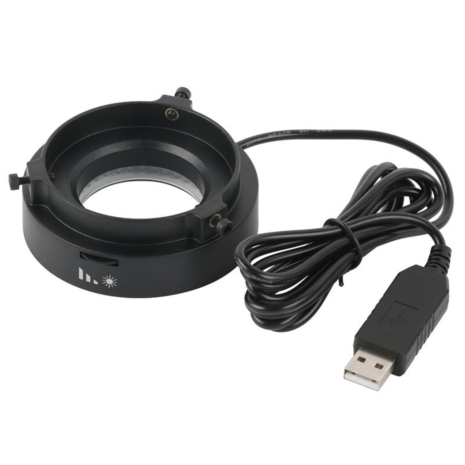Microscope 72 LED Ring Light USB 5V Adjustable Focus Dimmer Illuminator Lamp