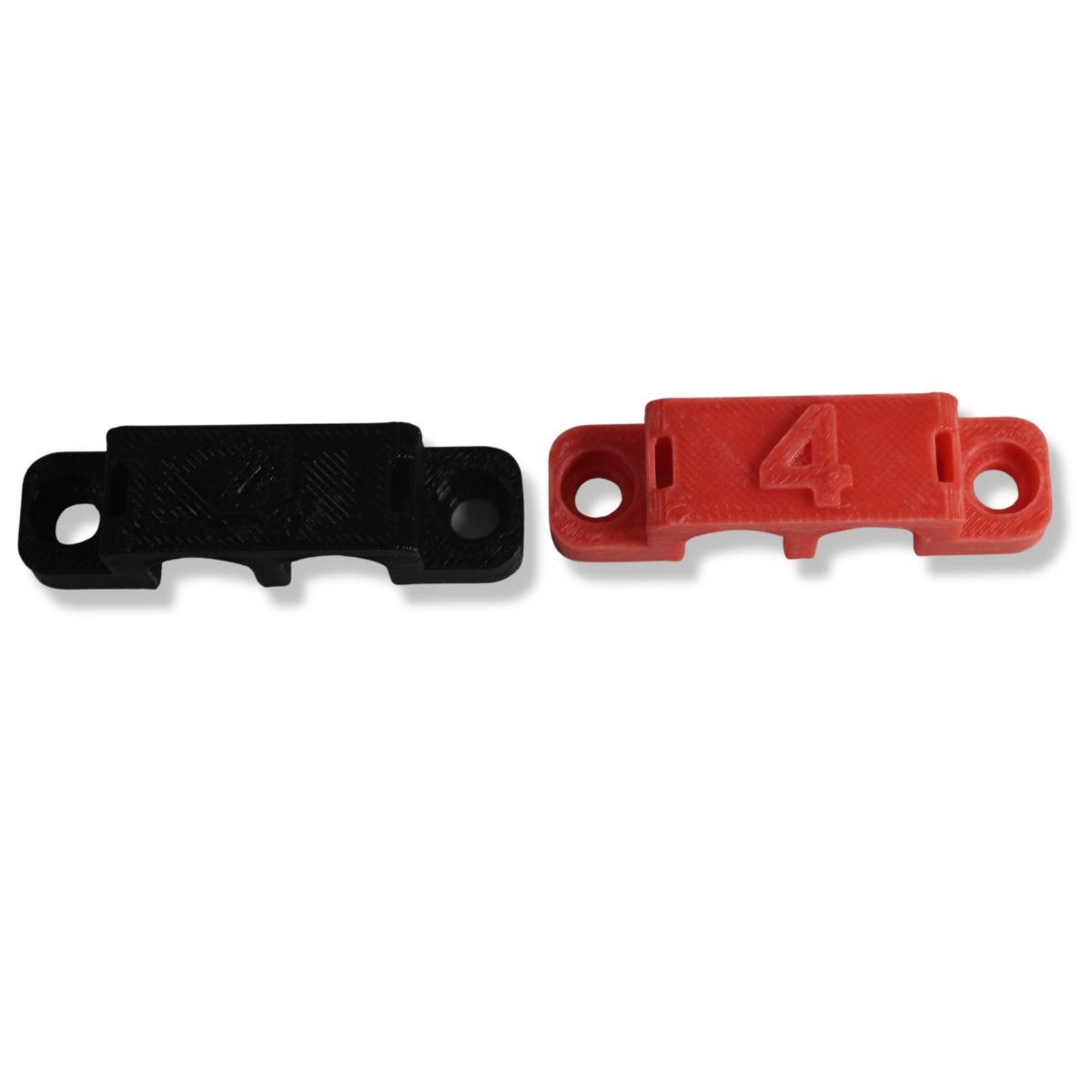 4 Gauge Cable Management Wire Comb Dual Slot Can Use w/ Cable Tie Red/Black