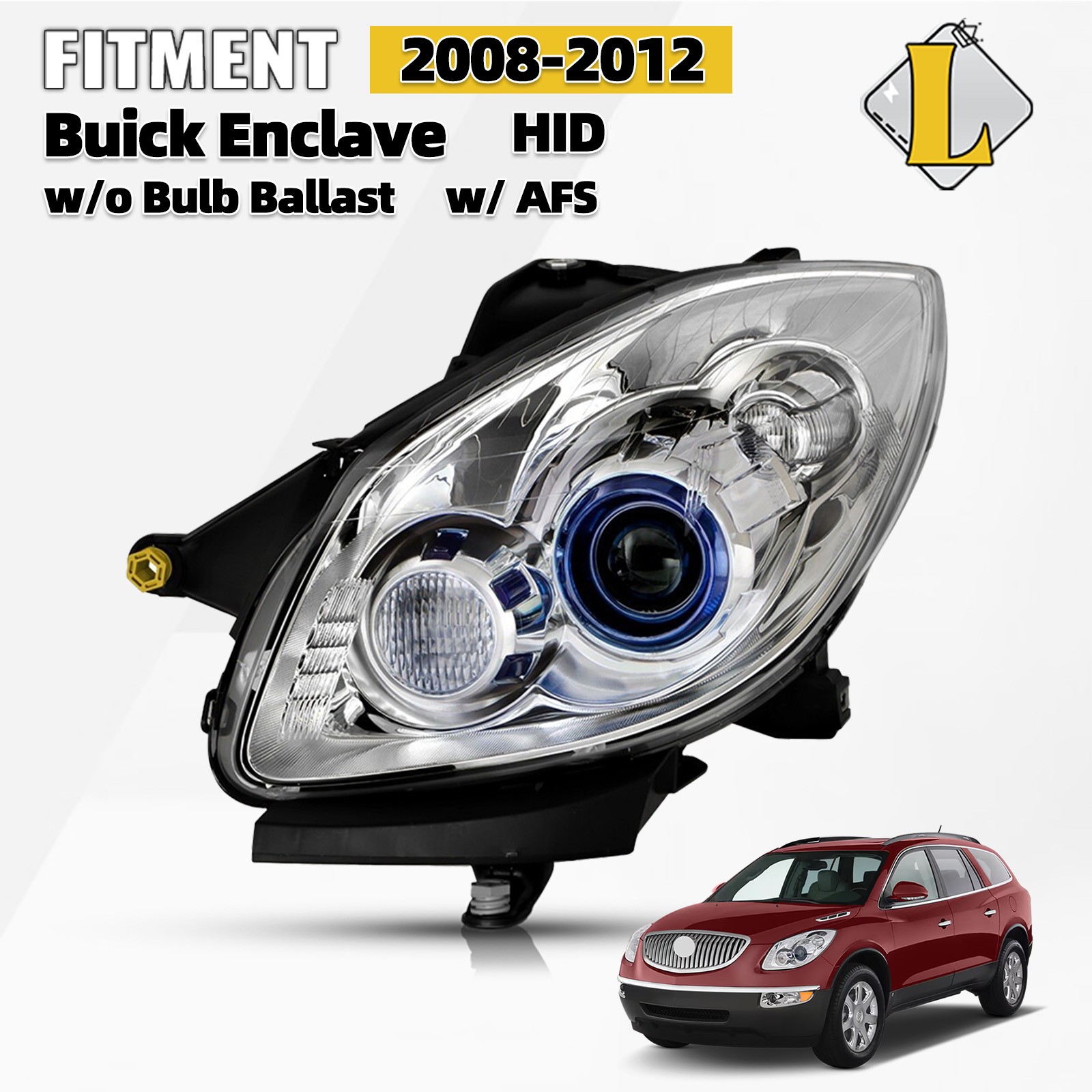 8 Pins For 2008-2012 Buick Enclave HID/Xenon w/AFS Headlight Left Driver Side