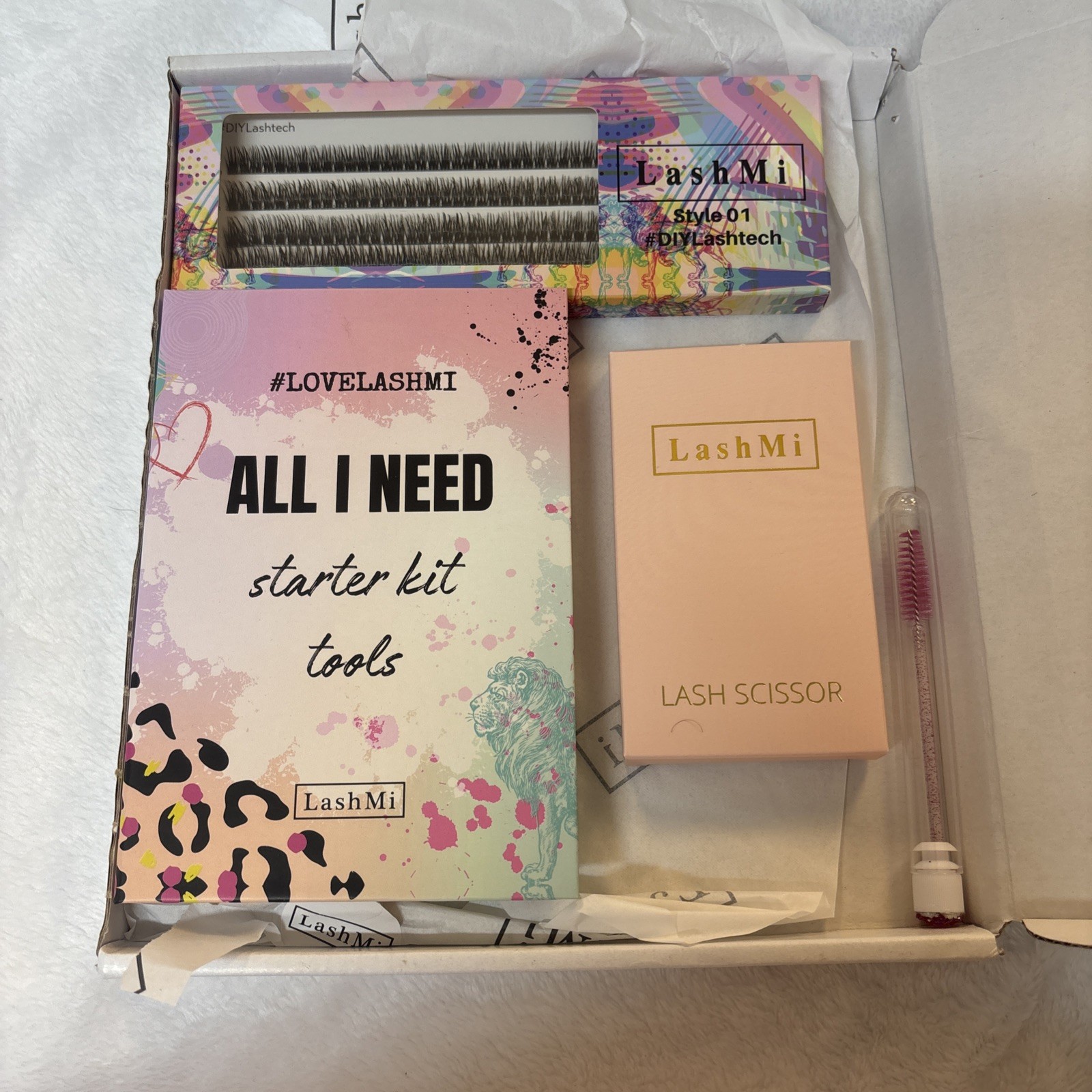 LashMi Eyelash Extension Kit Individual Lashes Starter Professional