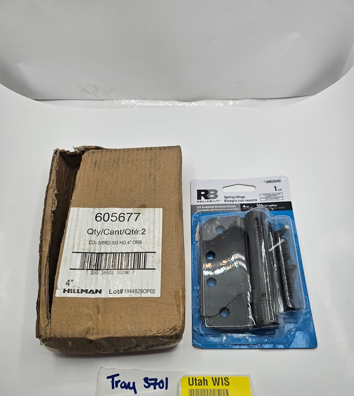( QTY 2 ) Reliabilt Spring Door Hinge Oll Rubbed Bronze 3662640