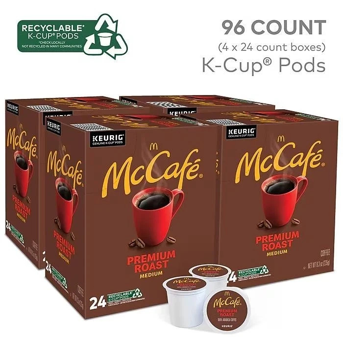 McCafe Premium Roast Coffee, Keurig Single Serve K-Cup , Medium Roast,96 count