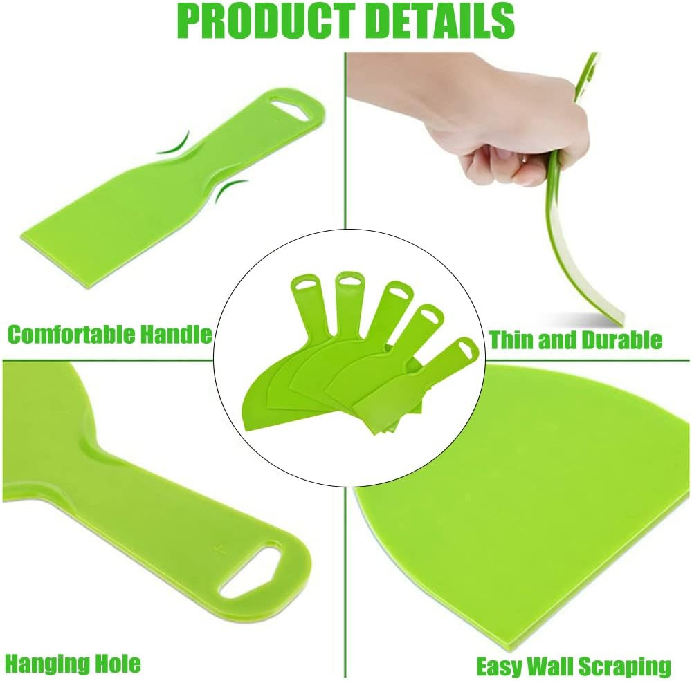 Putty Scraper 10" Plastic Flexible Putty Knives Spreader for Taping Drywall Wall