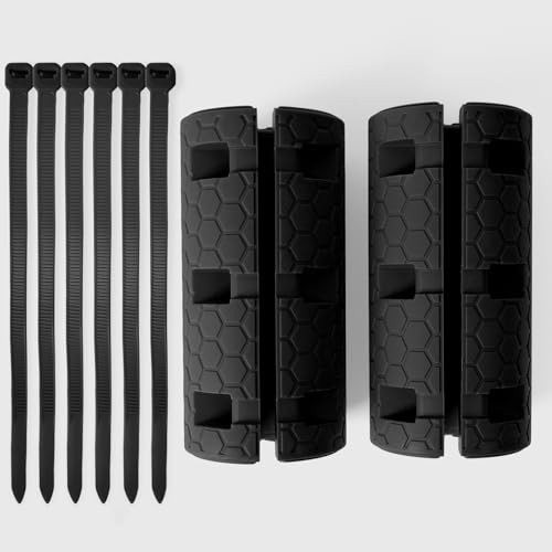 WOOGA Motorcycle Universal 25-32MM Bumper Decorative Blocks Engine Black