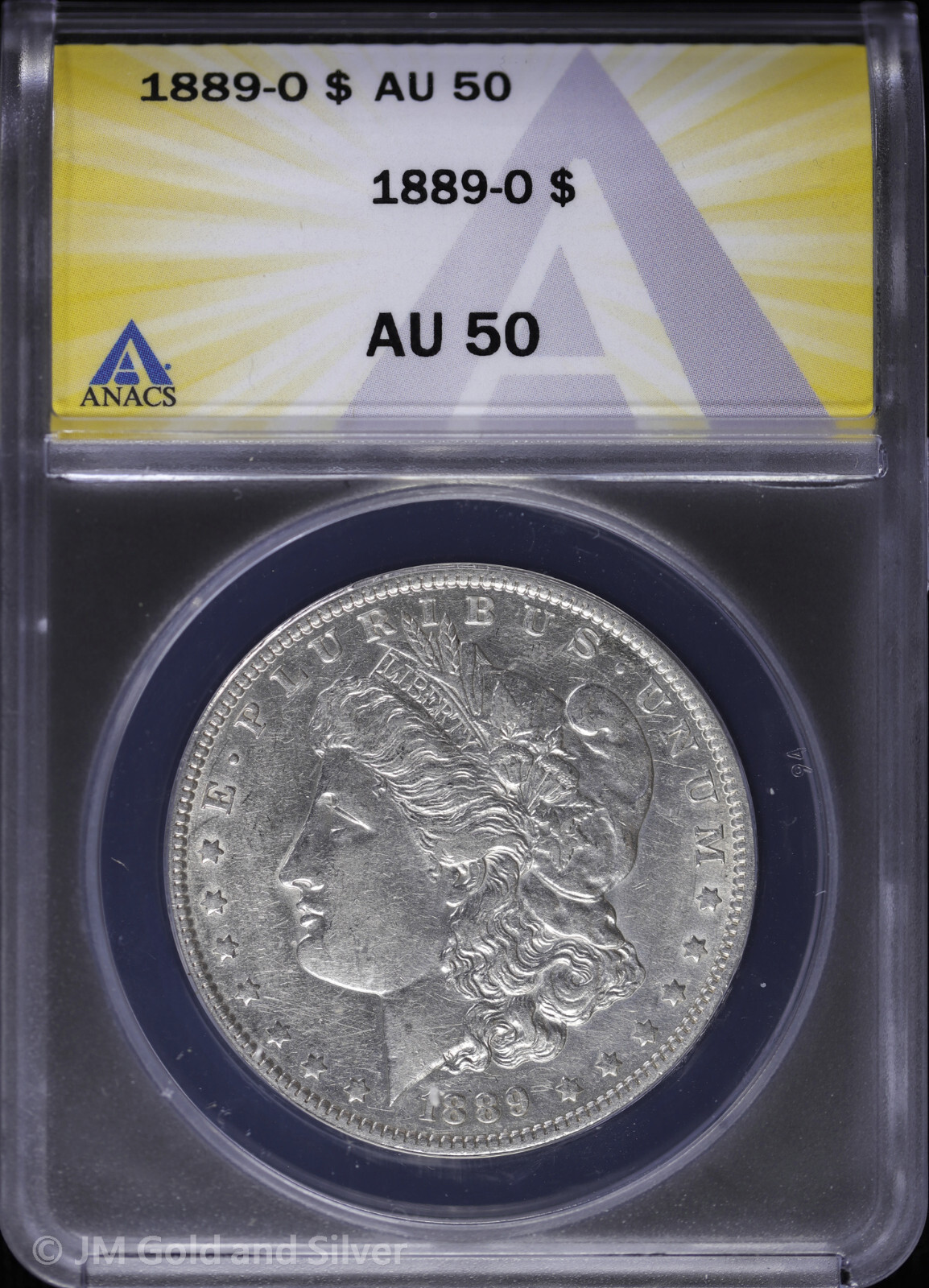 1889-O $1 Morgan Silver Dollar ANACS AU 50