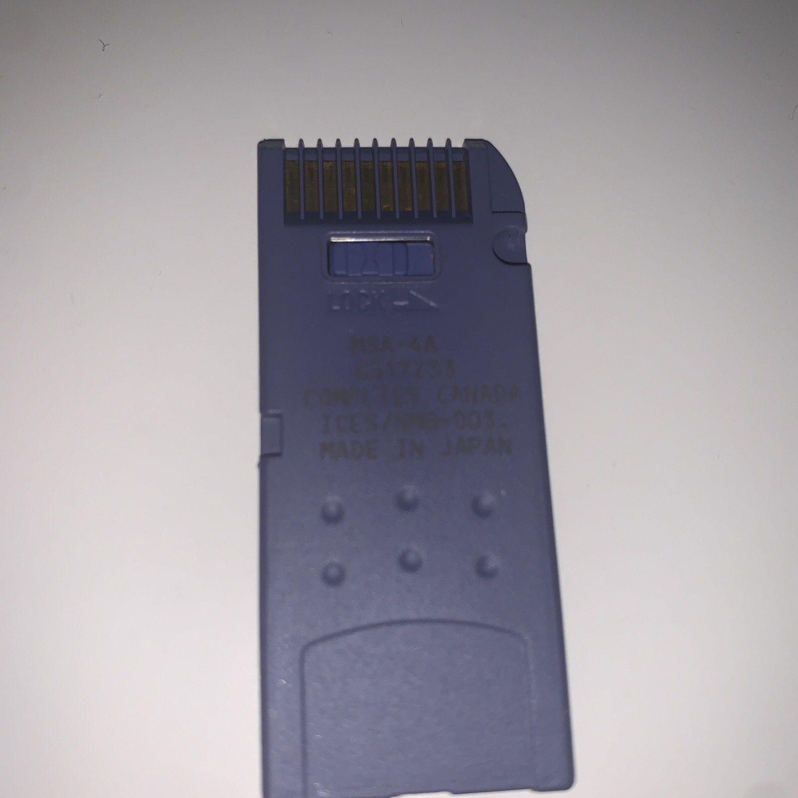 Genuine Sony Memory Stick 4MB MEGABYTE MSA-4A Camera Memory Card