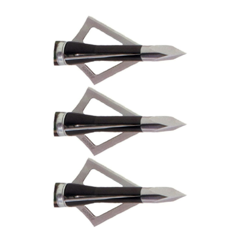 Wasp Hammer SST 100 Grain Broadhead Arrow Rockwell 46C Steel 3 Pack