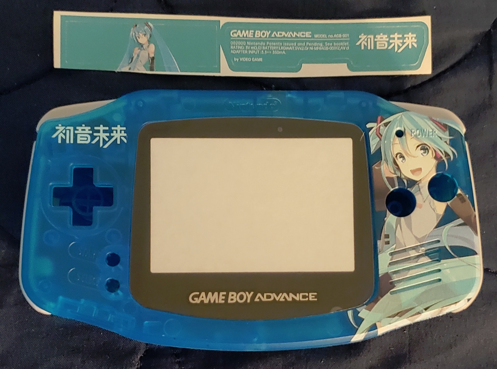Hatsune Miku Complete Full Shell Kit Game Boy Advance Housing GBA New
