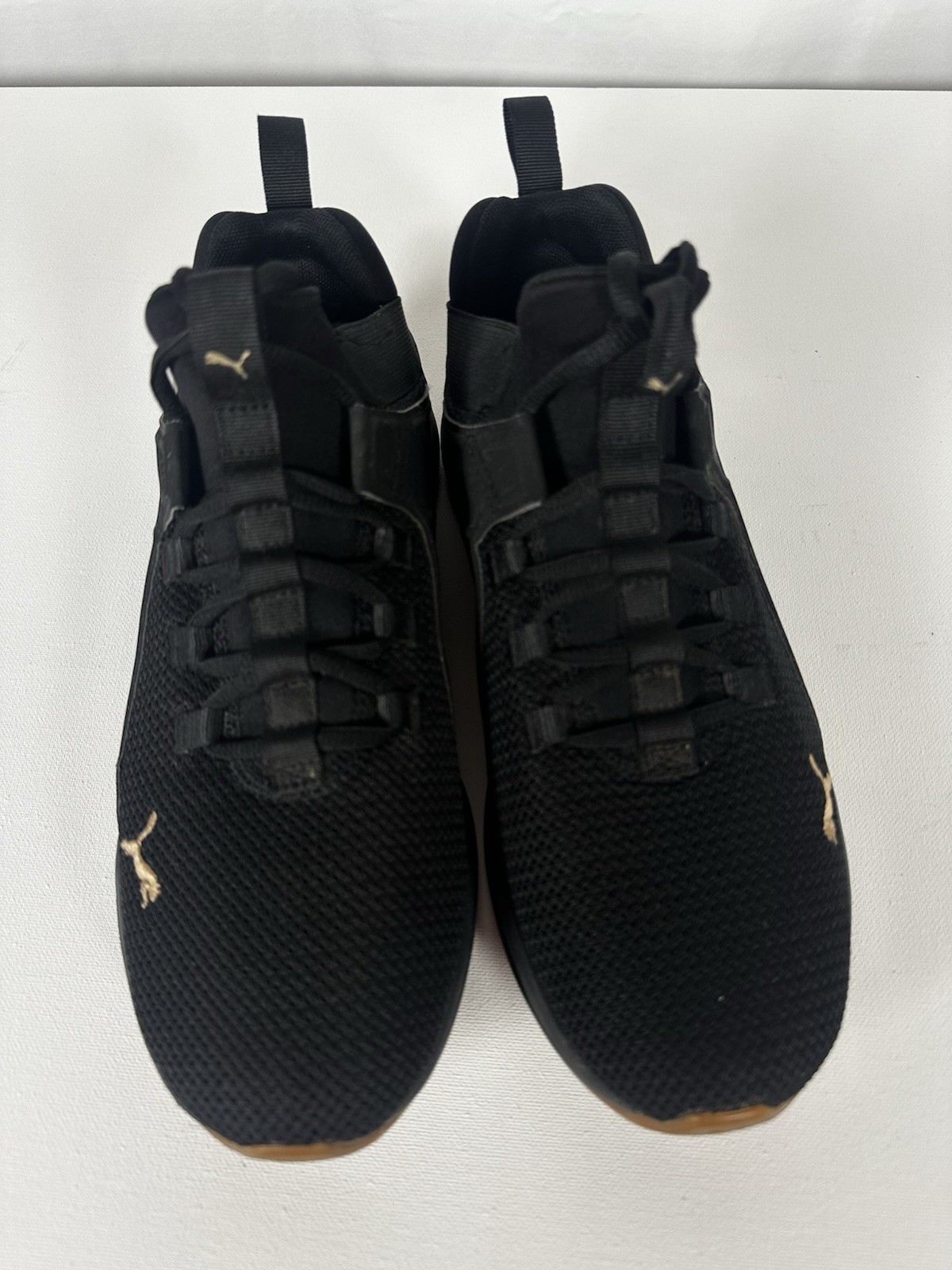 Puma Men's US 10 Enzo 2 Revamp Black Puma Gold Running Shoes #379253-05