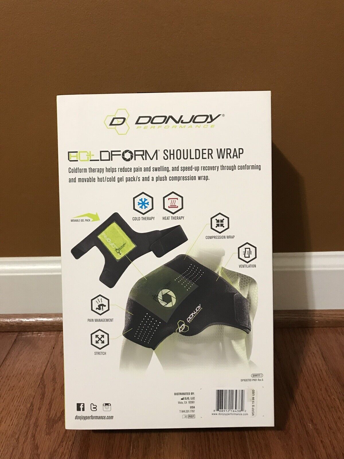 Donjoy Performance Coldform Hot/Cold Therapy Shoulder Wrap + Gel pack (Ice Pad)