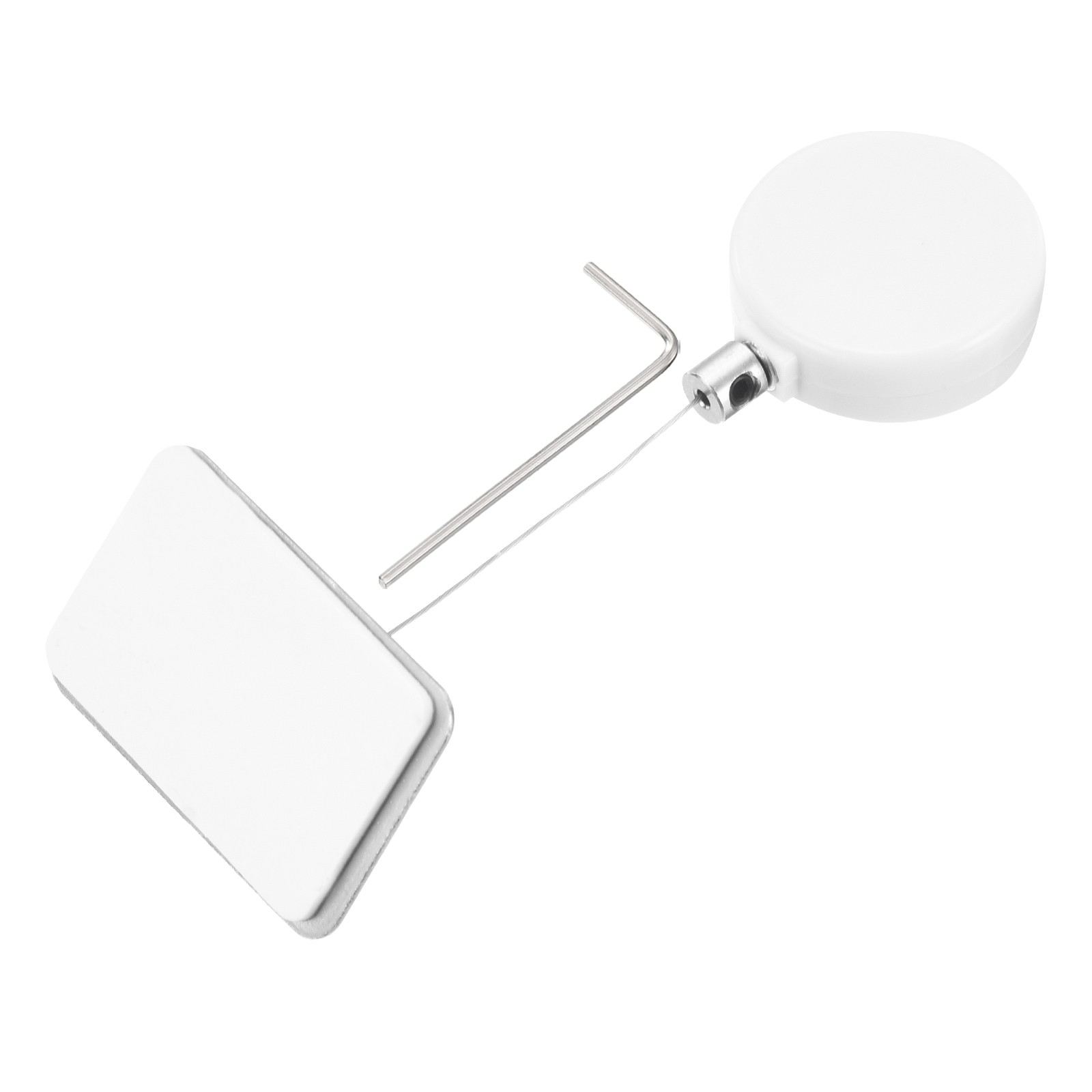 1.8ft Retractable Cable Security Lock with Square Patch Wrench, White