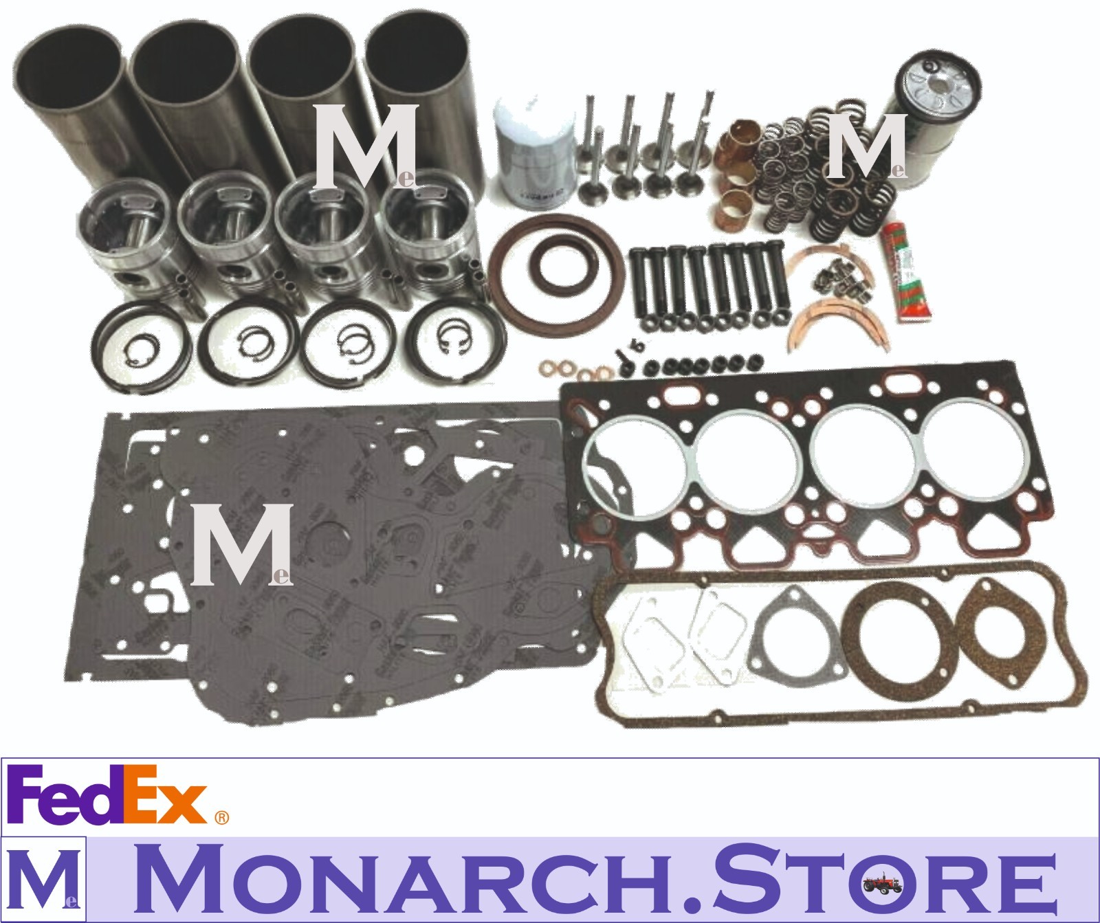 Fits For Allis Chalmers A-C AC 170 175 Tractor Perkins 4.236 Engine Overhaul Kit