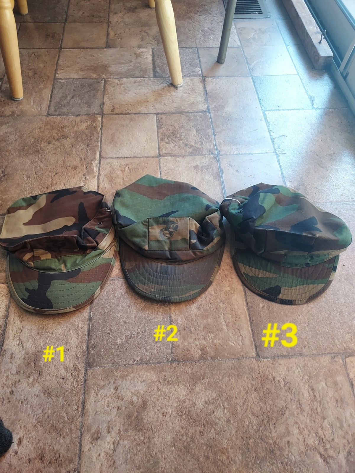 USMC Woodland Utility Cap Pattern Type I Medium Marine Camouflage Utility Cap