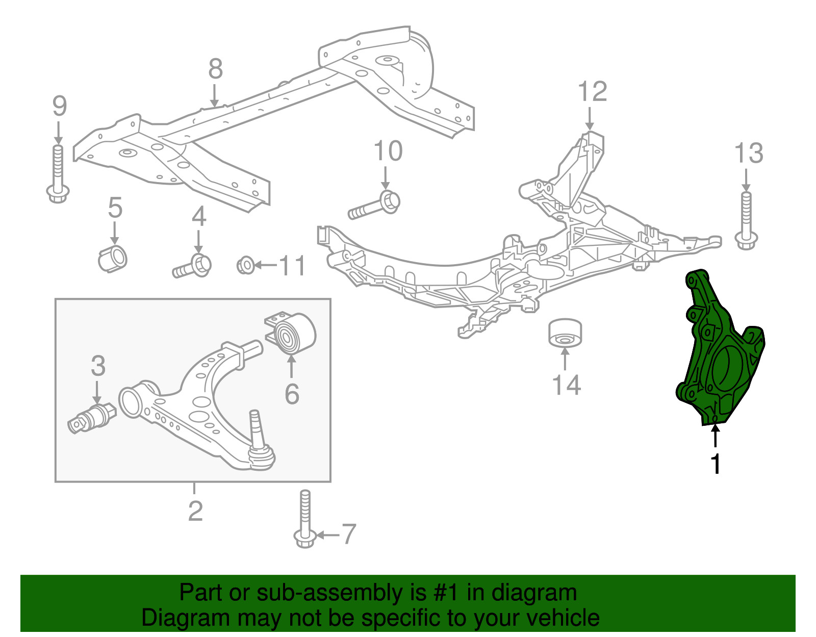 Genuine GM Passenger Side Steering Knuckle 42712521