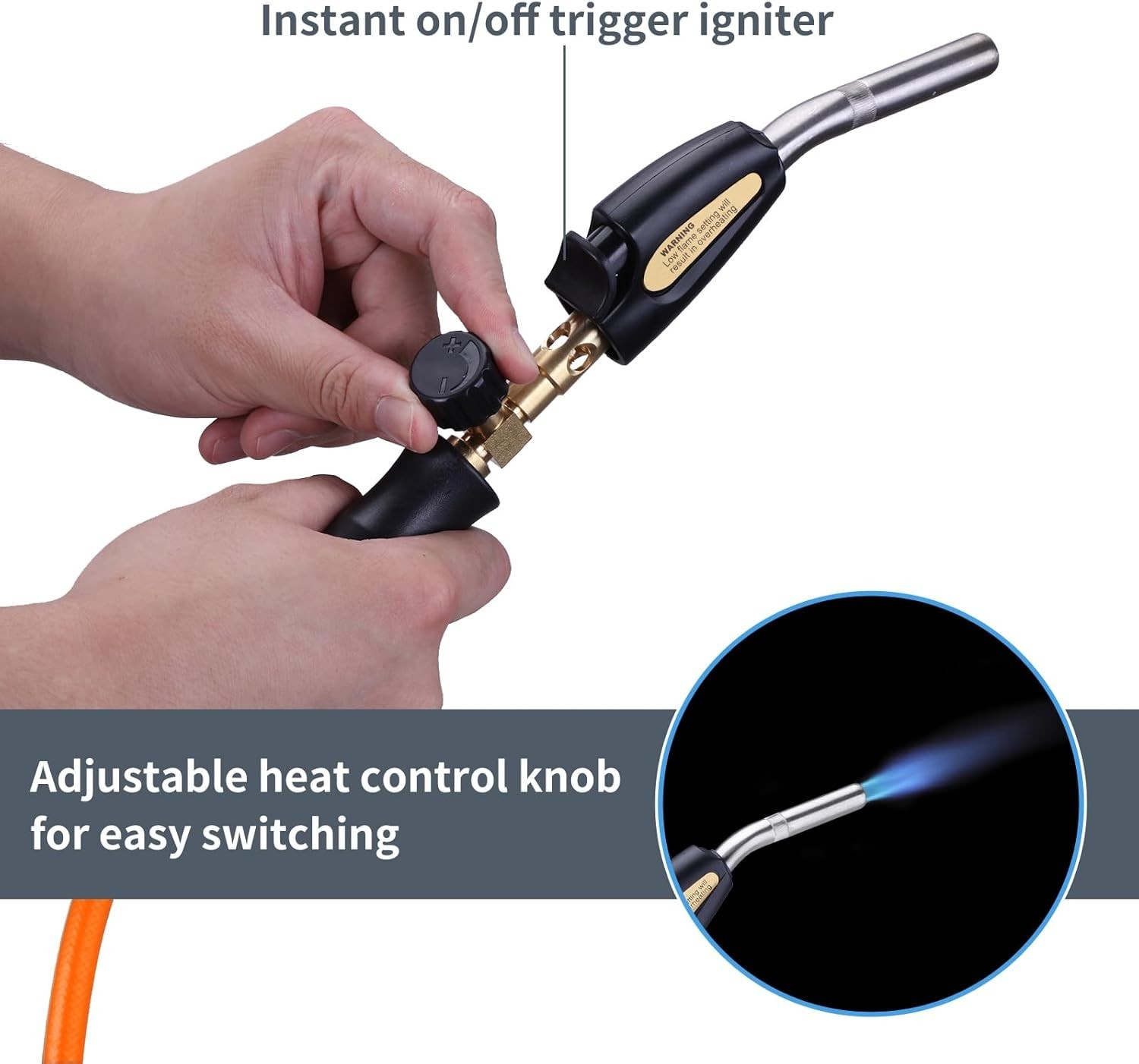 Propane Torch Kit - 3600℉ Heat, MAPP Gas, Trigger Start