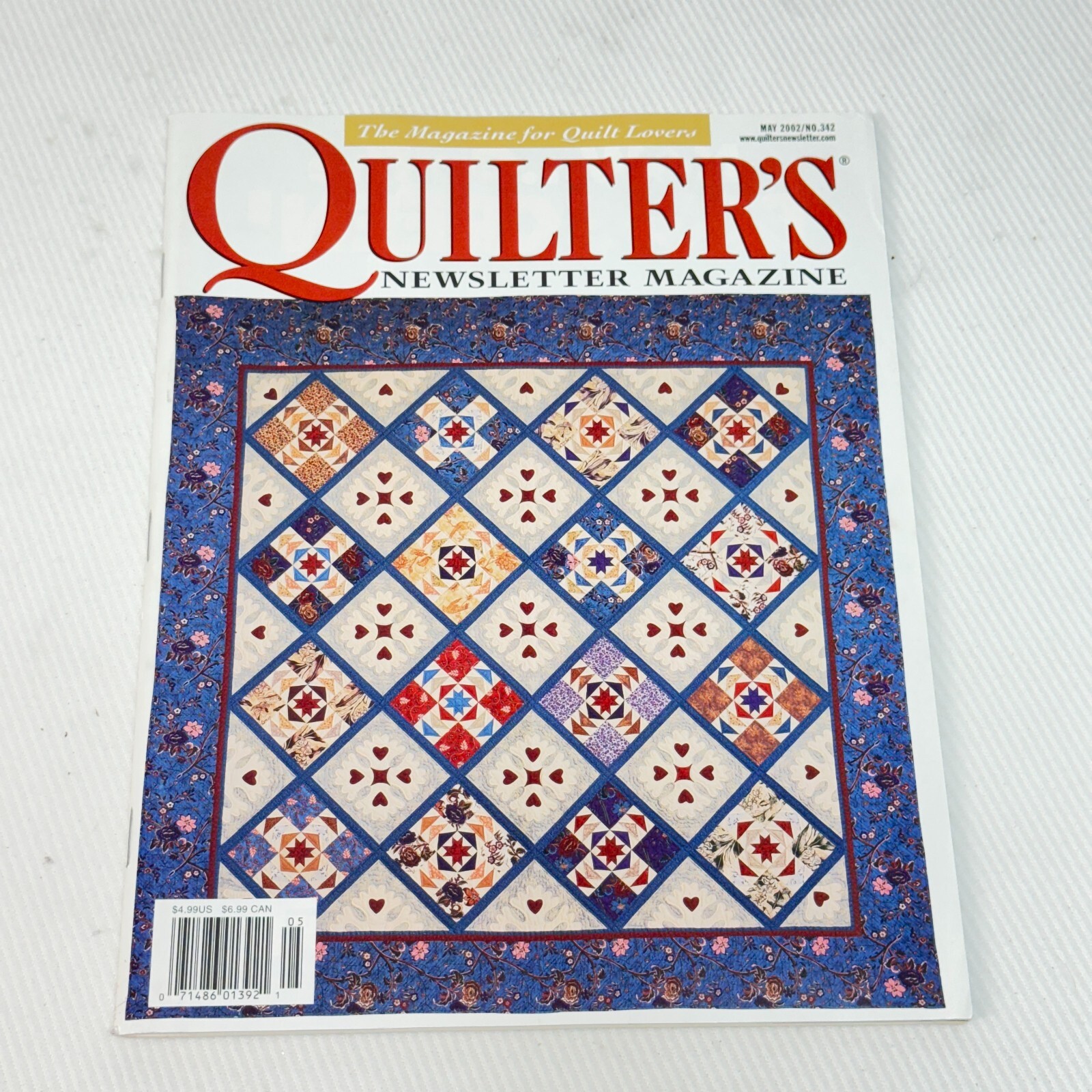 QUILTERS NEWSLETTER MAGAZINE 2002 May #342 Quilting Sewing Magazines Back issues