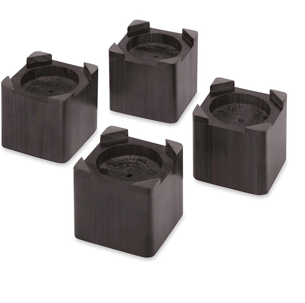 Whitmor Wood Espresso-Set of 4 Bed Riser 6511-4713-ESPR - Brand New