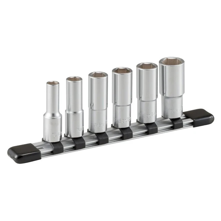TONE HSL306 DEEP SOCKET SET (6PT.), WITH SOCKET HOLDER