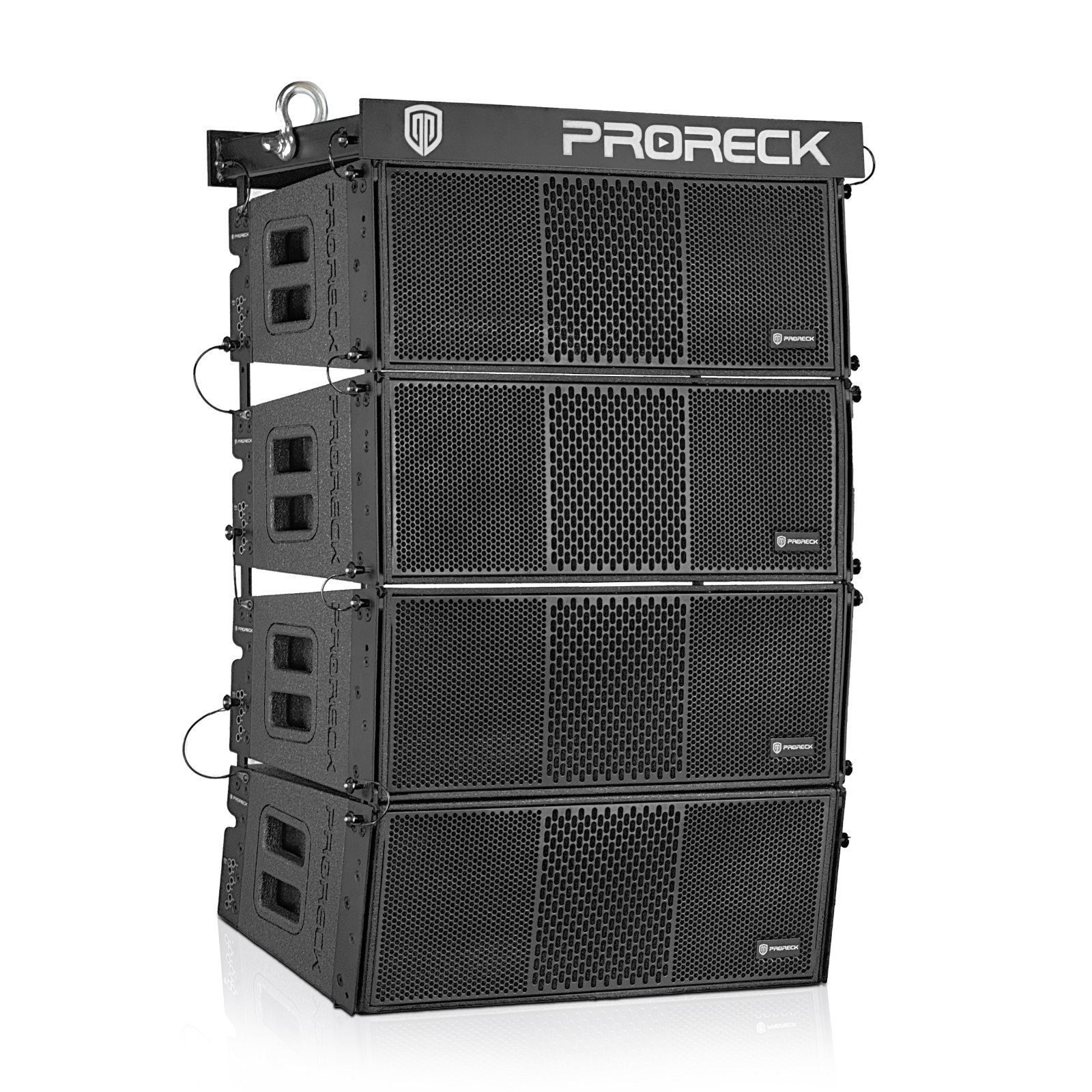 PRORECK Dual 8'' Full Range 4000W Line Array Speaker*4 With Fly Frame for stage