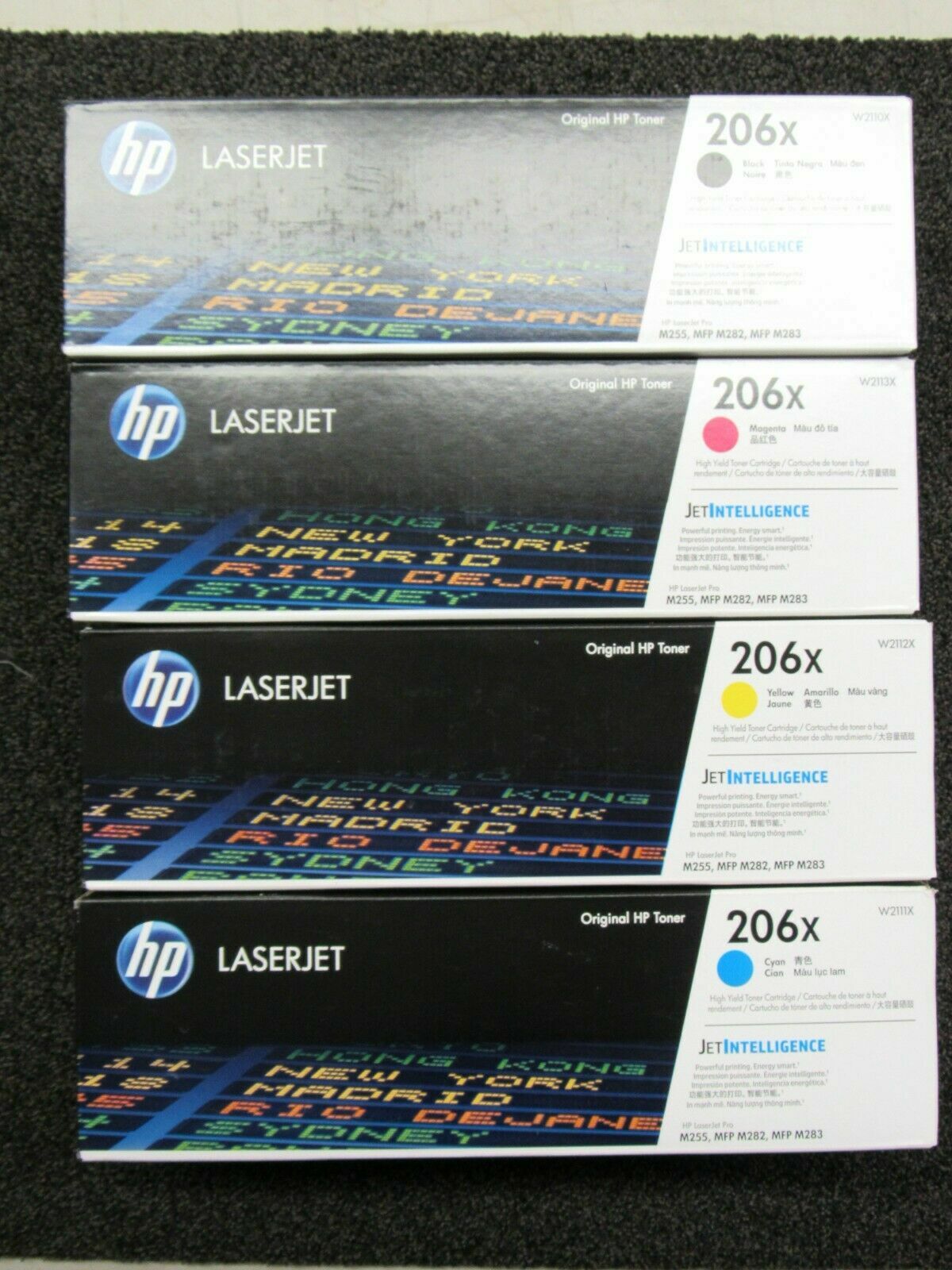 HP 206X ( W2110X, W2111X, W2112X, W2113X ) Toner Cartridges, Set Of 4 Color, New
