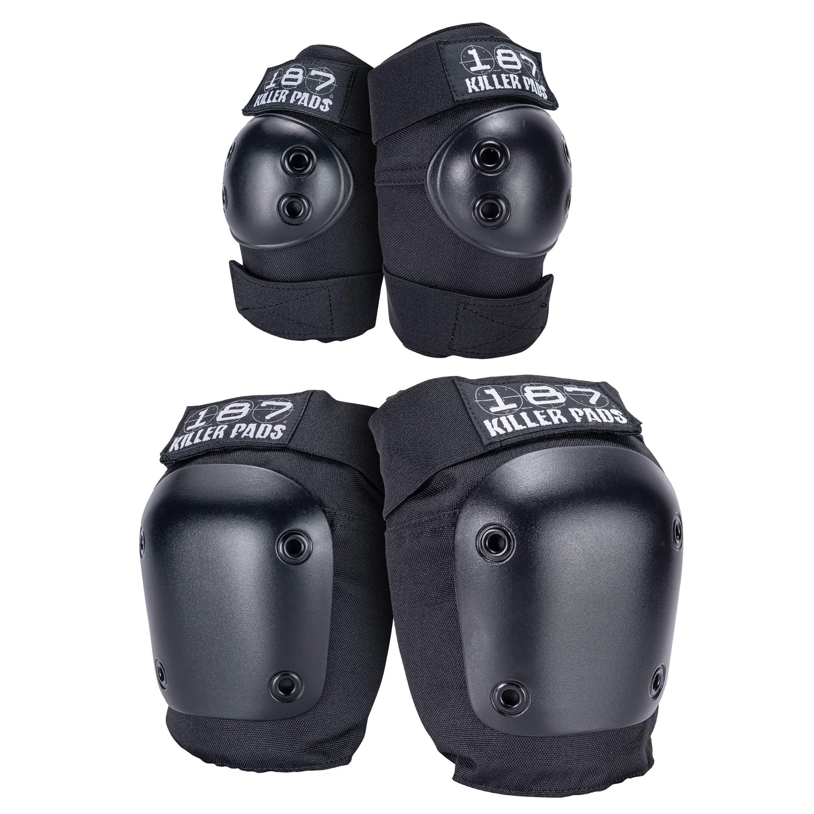 187 Killer Pads Knee Pads Elbow Pads Combo Pack Black X-Small