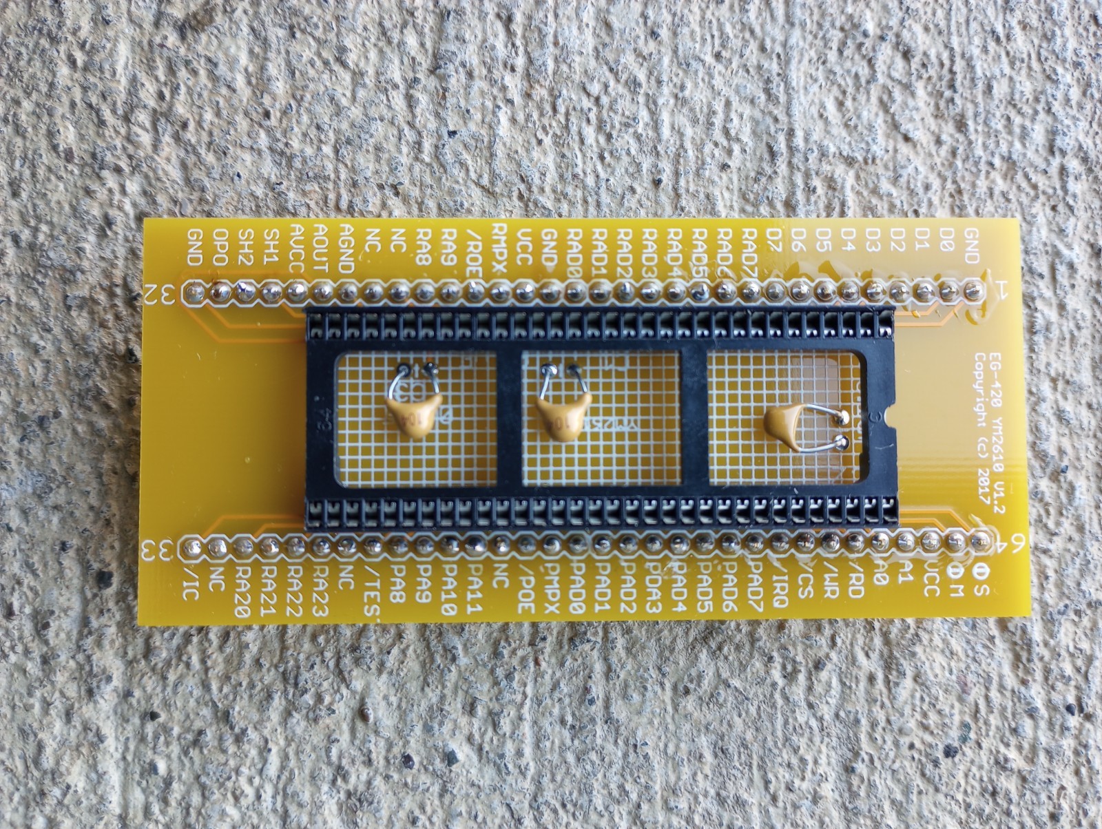 NEW YAMAHA YM2610 sound chip 64-pin 1.778mm pitch to 2.54mmPDIP adapter